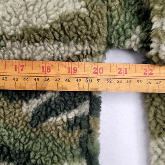 J Crew Sherpa Fleece Snap Collar Pullover Camo XXS SOLD OUT ON JCREW WEBSITE New - Picture 15 of 16